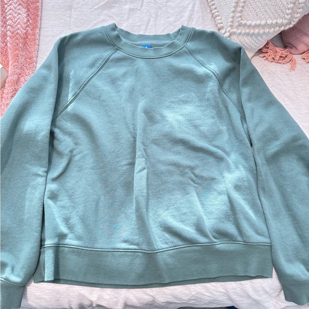 Green waffle knit set